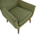 Astrid Mid Century Green Velvet Arm Chair green-foam-velvet