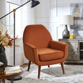 Astrid Mid Century Burnt Orange Velvet Arm Chair orange-foam-velvet