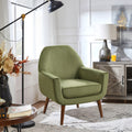 Astrid Mid Century Green Velvet Arm Chair green-foam-velvet