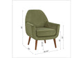 Astrid Mid Century Green Velvet Arm Chair green-foam-velvet