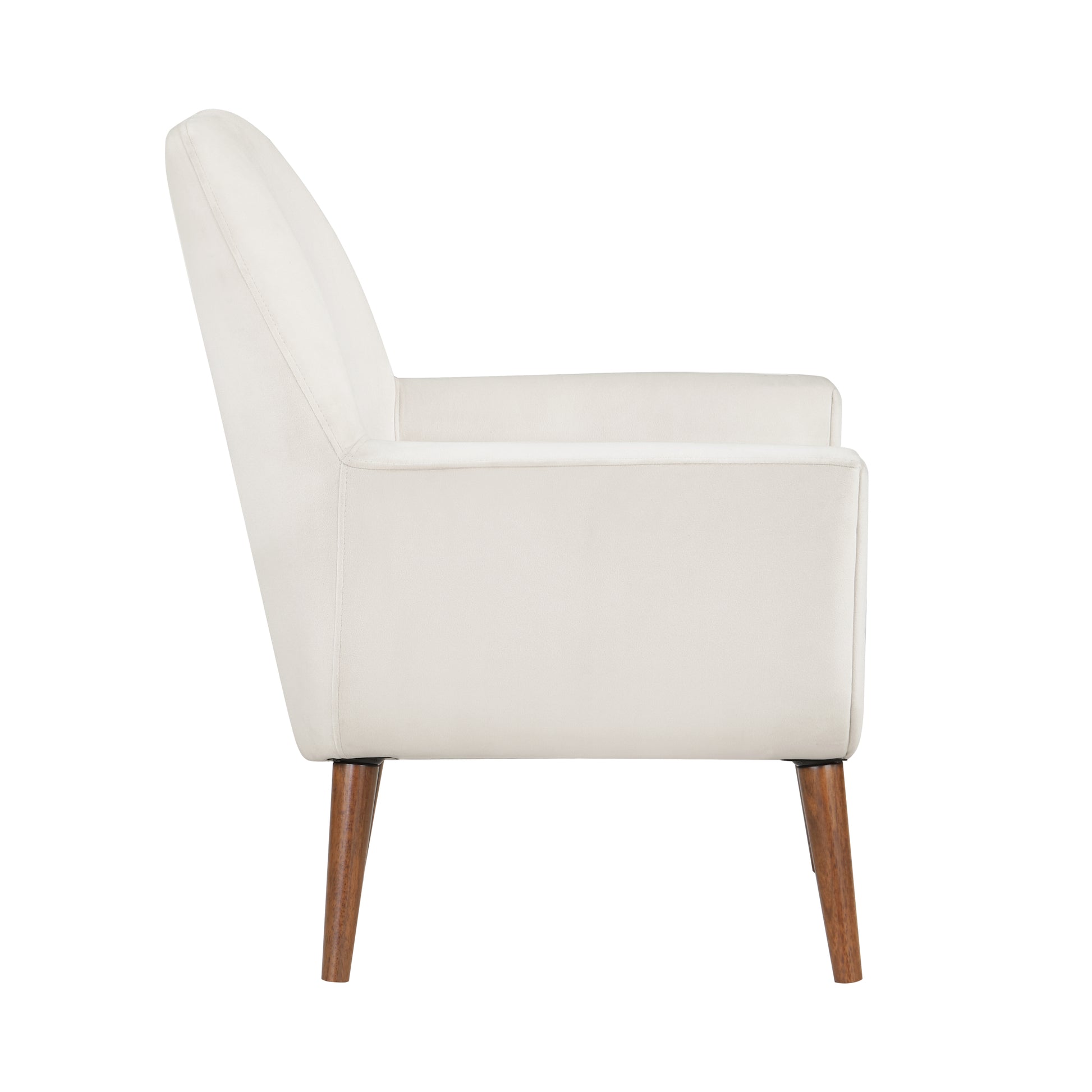 Astrid Mid Century Sea Oat Velvet Arm Chair beige-foam-velvet