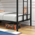 Twin Over Twin Size Metal Bunk Bed Black - Box