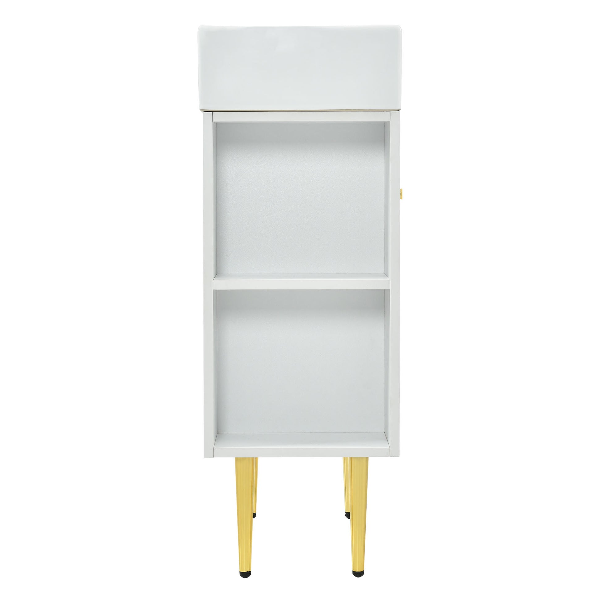 21.6" white Bathroom vanity, Combo Cabinet, Bathroom white-ceramic+mdf