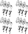 Simple Deluxe 12 Pack Clamp Lamp Light with 8.5 Inch white-metal