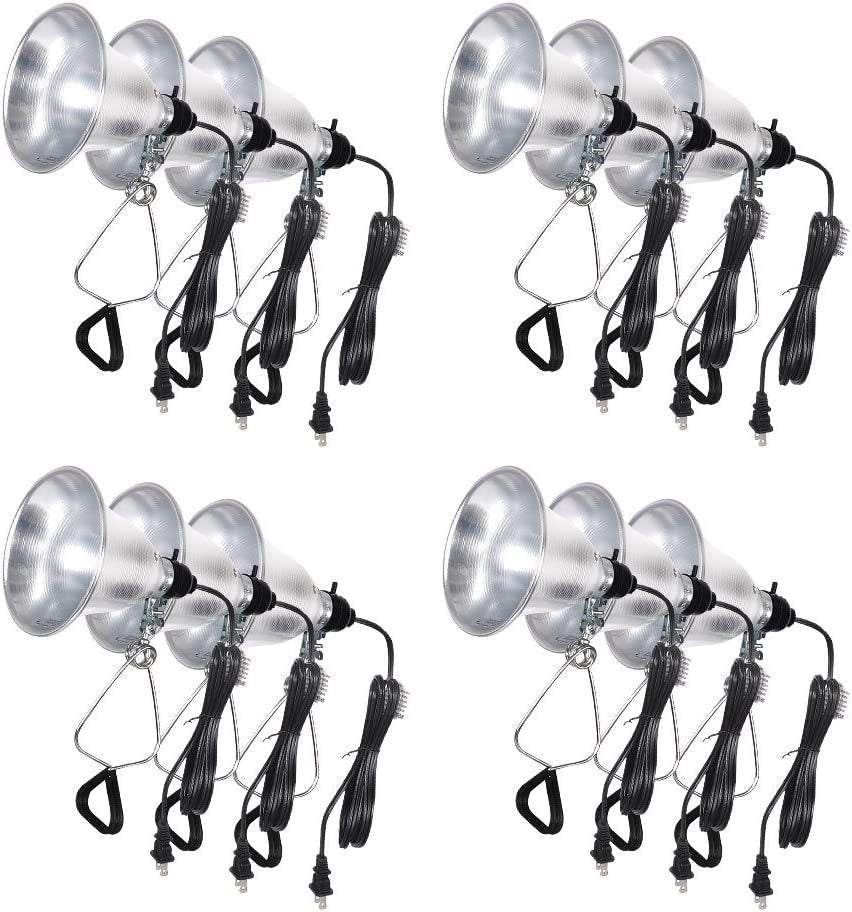 Simple Deluxe HIWKLTCLAMPLIGHTSX12 12 Pack Clamp Lamp white-metal