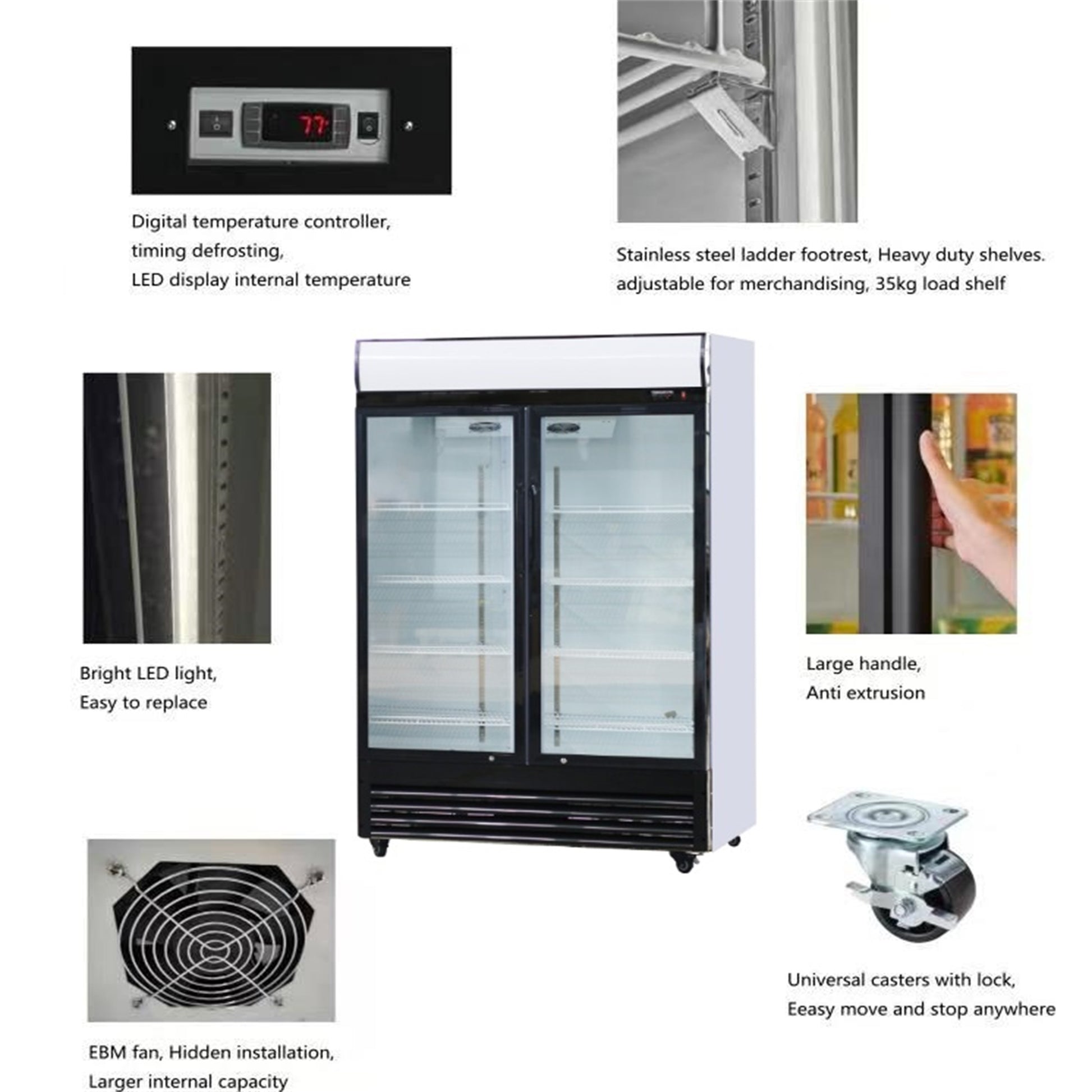 51" Glass Door Merchandiser Refrigerator