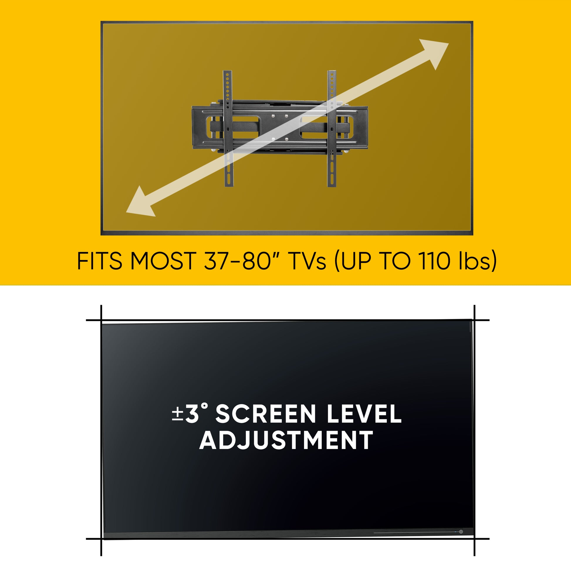 Full Motion Outdoor Tv mount for 37 80"