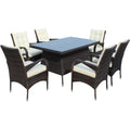 Patio 7 Piece Rectangular Dining Set With 6