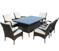 Patio 7 Piece Rectangular Dining Set With 6