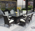 Patio 7 Piece Rectangular Dining Set With 6