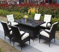 Patio 7 Piece Rectangular Dining Set With 6