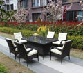 Patio 7 Piece Rectangular Dining Set With 6