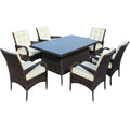 Patio 7 Piece Rectangular Dining Set With 6