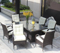 Patio 7 Piece Rectangular Dining Set With 6