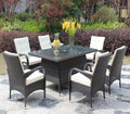 Patio 7 Piece Rectangular Dining Set With 6