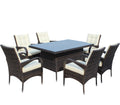 Patio 7 Piece Rectangular Dining Set With 6