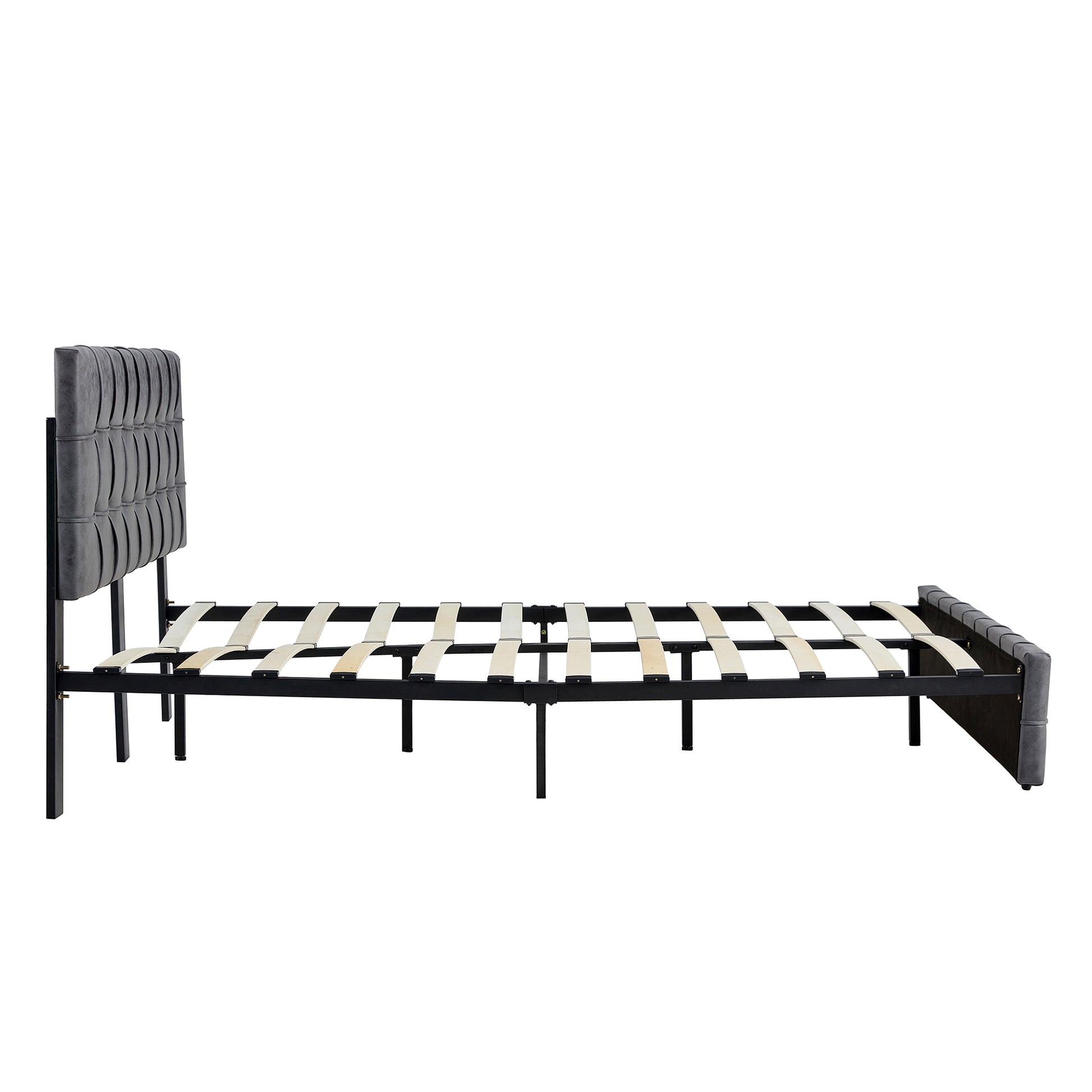 Queen Size Bed Frame, Modern Upholstered Platform