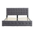 Queen Size Bed Frame, Modern Upholstered Platform