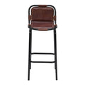 31 Inch Bar Height Chair, Genuine Leather