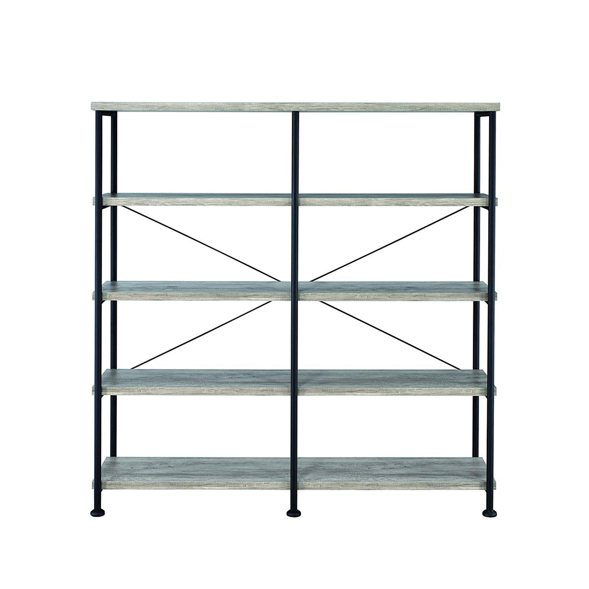 63 Inch Industrial 4 Tier Bookshelf,