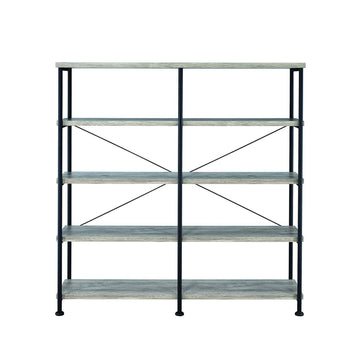 63 Inch Industrial 4 Tier Bookshelf,