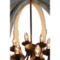 Calder Wooden Orb Shape Chandelier With Metal