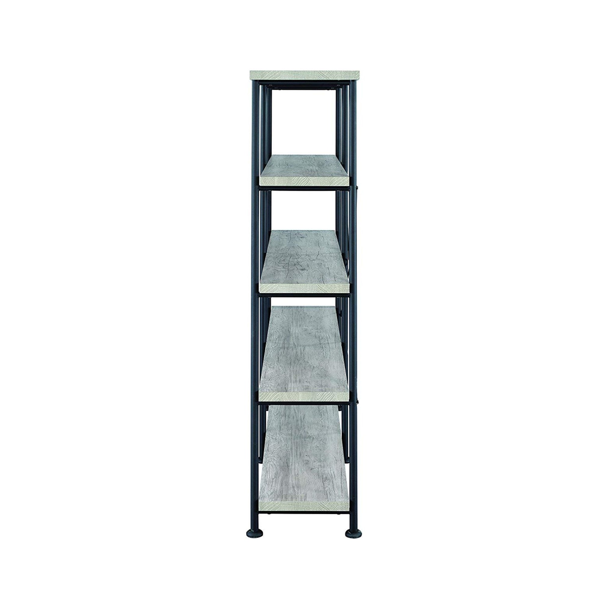 63 Inch Industrial 4 Tier Bookshelf,