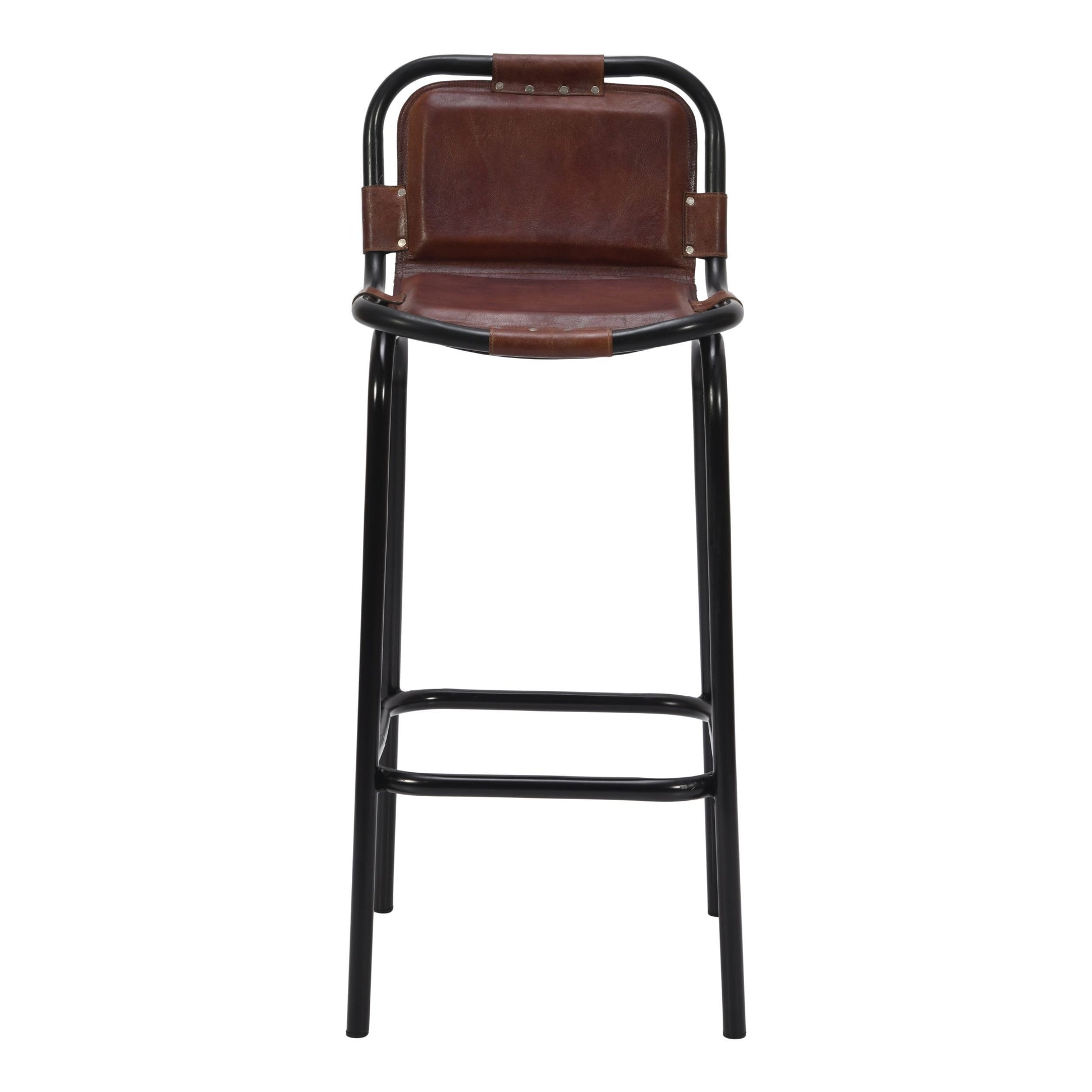 31 Inch Bar Height Chair, Genuine Leather