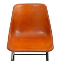 Bar Height Chair with Genuine Leather Upholstery