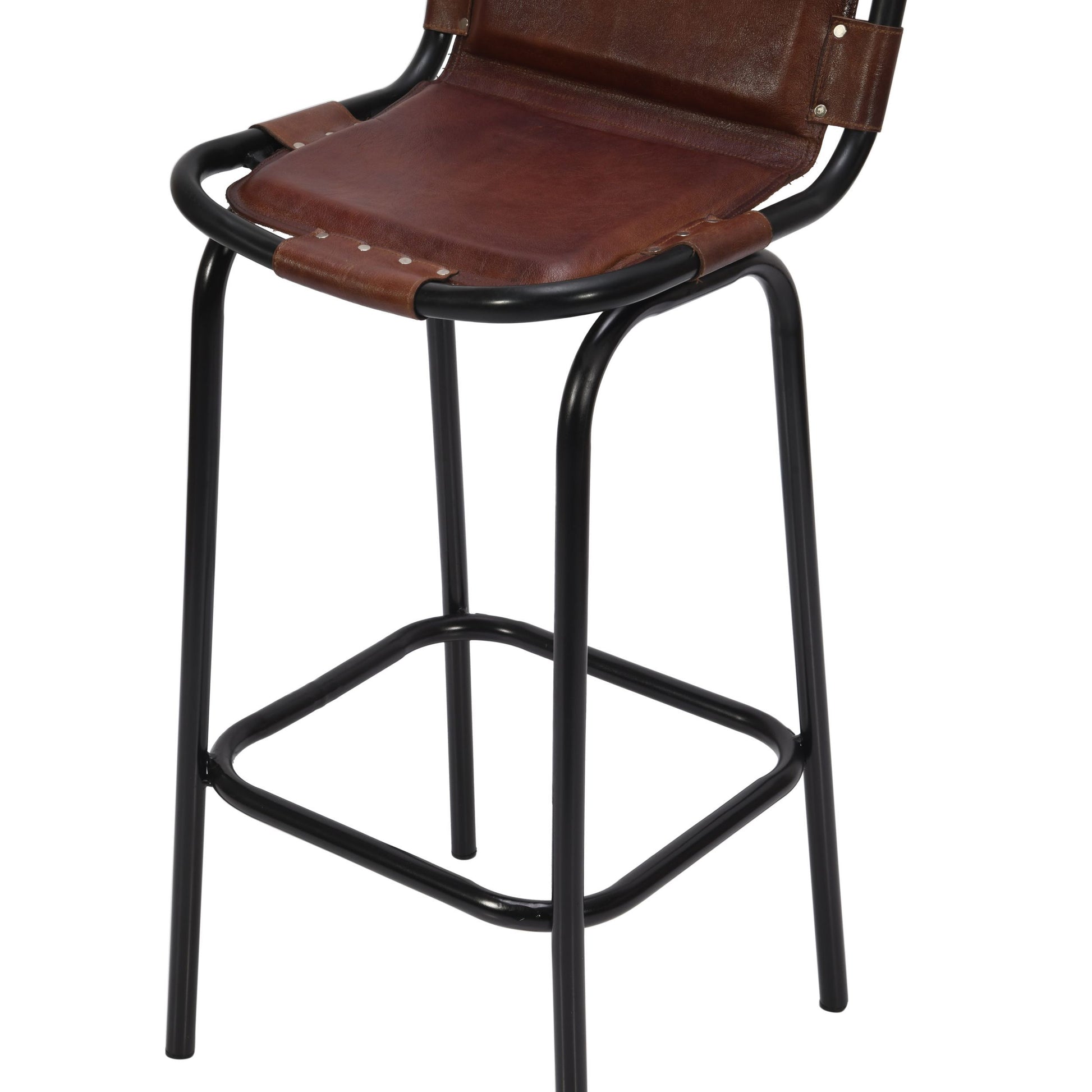 31 Inch Bar Height Chair, Genuine Leather