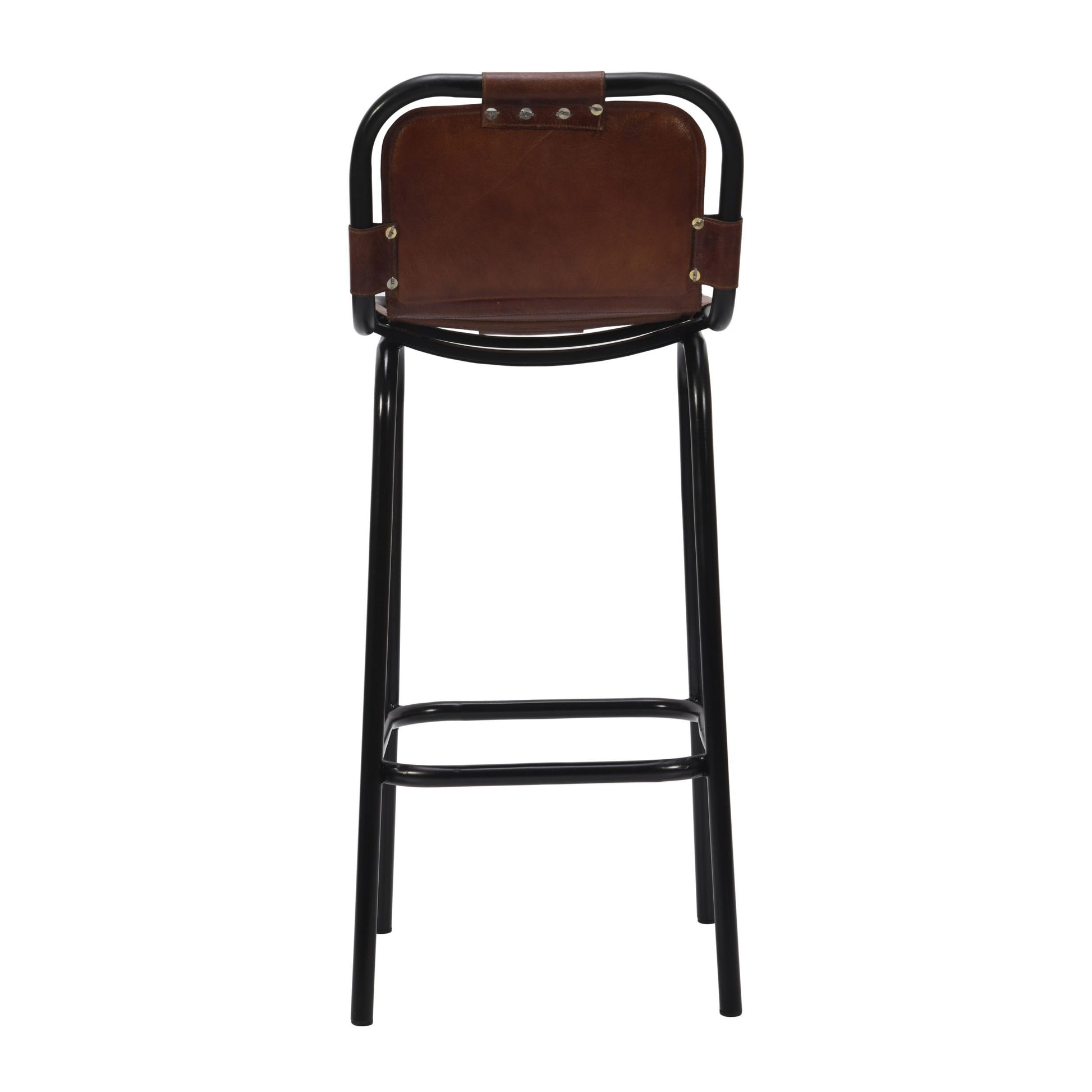 31 Inch Bar Height Chair, Genuine Leather