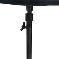 Aluminum Frame Round Side Table with Marble Top and black-aluminum