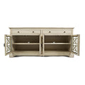 Koi 70 Inch Acacia Wood Sideboard Buffet TV white-mdf+glass