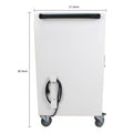 Mobile Charging Cart and Cabinet for Tablets Laptops antique white-steel