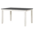 Retro Style 7 Piece Dining Table Set with white+gray-solid wood