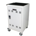 Mobile Charging Cart and Cabinet for Tablets Laptops antique white-steel