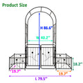 Metal Garden Arch With Gate 79.5'' Wide X 86.6''