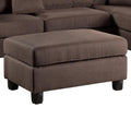 Chocolate Color 3pcs Sectional Living Room Furniture chocolate-primary living space-cushion