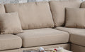 Sand Color 3pcs Sectional Living Room Furniture desert sand-wood-primary living space-cushion