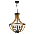 5 Light Faux Wood Farmhouse Chandelier