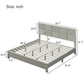 Champagne Silver Platform Bed Solid Rubber Wood Frame champagne-solid wood+mdf