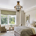 5 Light Faux Wood Farmhouse Chandelier