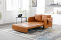 COOLMORE Convertible Sleeper Sofa Bed, Modern Velvet brown-pu