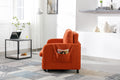 COOLMORE Convertible Sleeper Sofa Bed, Modern Velvet orange-linen