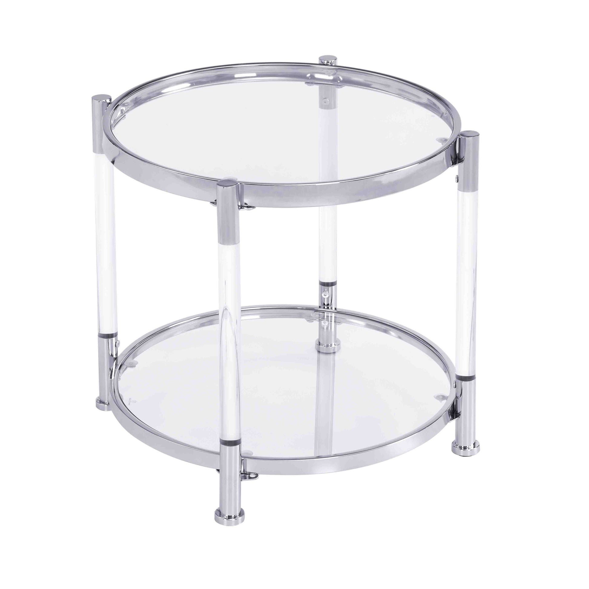 W82153571 Contemporary Acrylic End Table, Side