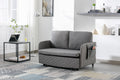 COOLMORE Convertible Sleeper Sofa Bed, Modern Velvet light grey-linen