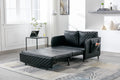 COOLMORE Convertible Sleeper Sofa Bed, Modern Velvet black-pu