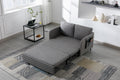 COOLMORE Convertible Sleeper Sofa Bed, Modern Velvet light grey-linen