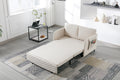 COOLMORE Convertible Sleeper Sofa Bed, Modern Velvet beige-linen