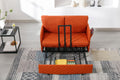 COOLMORE Convertible Sleeper Sofa Bed, Modern Velvet orange-linen